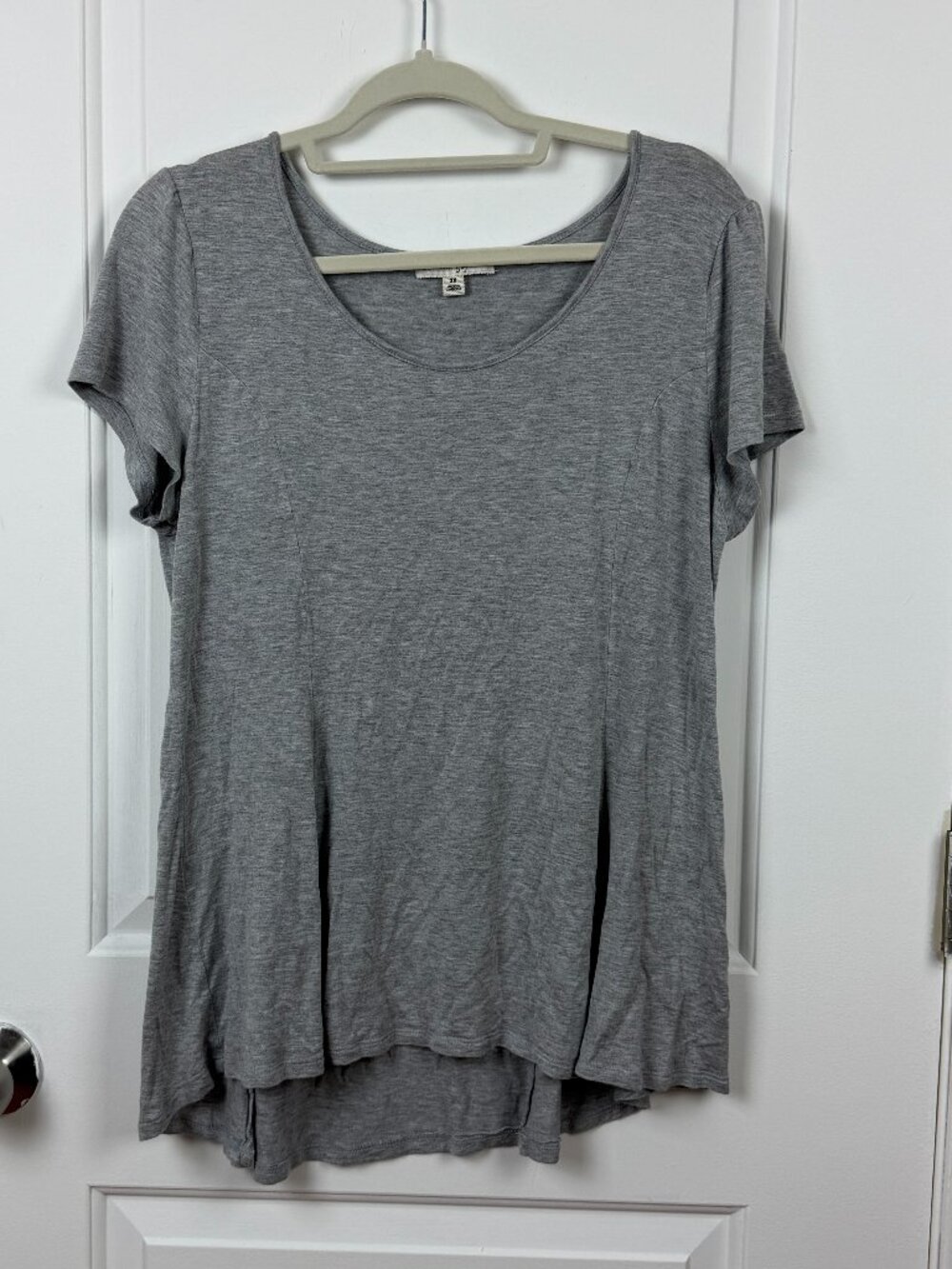 Zenana Signature Gray Scoop Neck Short Sleeve T-Shirt Size 3X